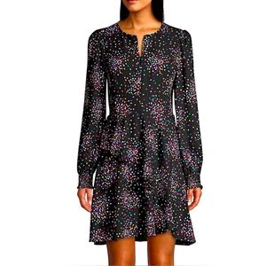 Kate Spade Dresses | Kate Spade Confetti Print Smocked Shirt Dress